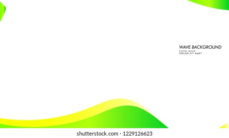 green wave vector abstract background