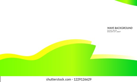 green wave vector abstract background