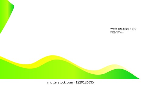 green wave vector abstract background