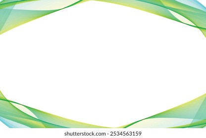 green wave vector abstract background