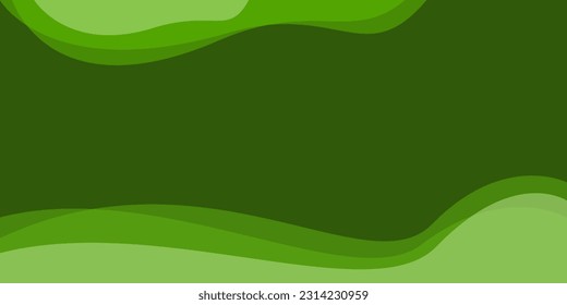Green wave vector background for corporate concept, template, poster, brochure, website, flyer design. Vector illustration