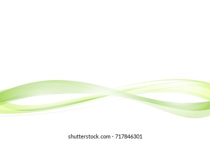 Green wave vector design white Background