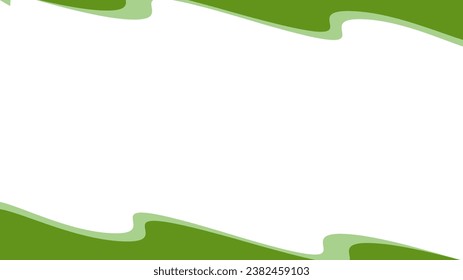 green wave vector on white background, design for business presentation slide or backdrop, green tape ribbon
