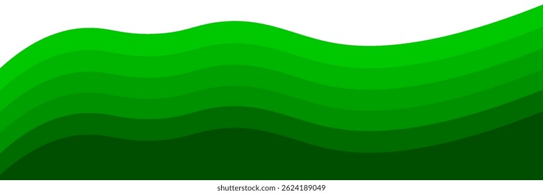 Green waves layered vector background illustration and sea beach vector illustration.