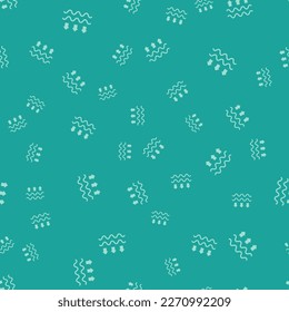 Green Waves of water and evaporation icon isolated seamless pattern on green background.  Vector