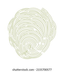 green wavy abstract brush shape vector illustration