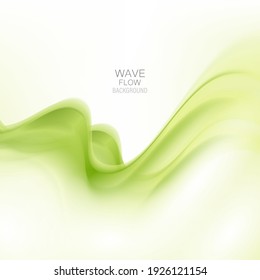 Plantilla de diseño de Wave suave verde de fondo de onda abstracta de onda verde