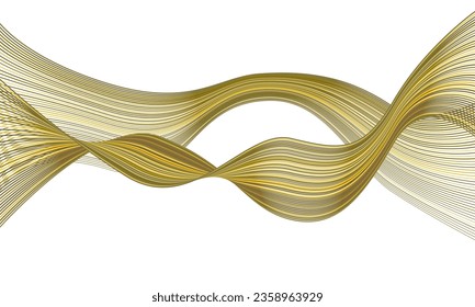 Fondo ondulado verde, fondo textura, en tonos amarillos y verdes. Arte vectorial de líneas onduladas. Ilustración abstracta. Mezcla curvada y línea multicolor.