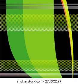 Green wavy background vector
