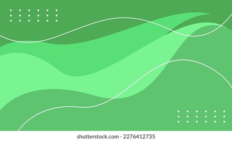 Green wavy background with white lines and wavy abstract style