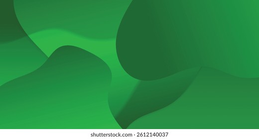green wavy dynamic banner background