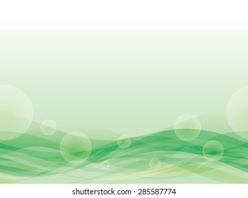 Green Wavy floating background. Seamless pattern.Vector.