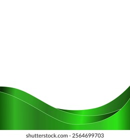 Green wavy footer illustratition, vector footer, wavy vector footr