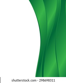 Green wavy geometric shape layers with space for your text. Vector abstract background for flyer, blank, card, banner, invitation, brochure cover design template. 