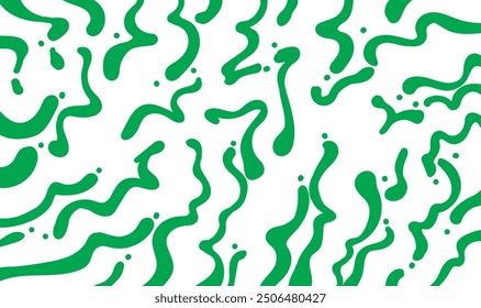 Green wavy irregular shape pattern,vector illustration