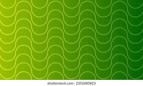 Green wavy line pattern vector illustration. Symmetry wave curve line seamless pattern background. Simple wave pattern for background, wallpaper, backdrop, texture layout and sheet