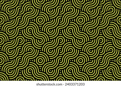 líneas onduladas verdes fondo de patrón abstracto sin soldadura , no creado mediante herramientas de ai generativas 