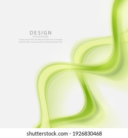 Green wavy smooth wave flows design element