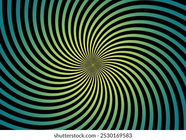 Green wavy sun-burst color background for design elements.