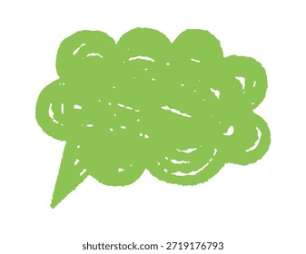 Grüne Wachs Stift Chat Wolke