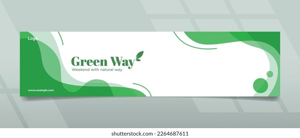 Green way banner design concept