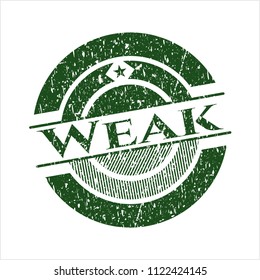Green Weak grunge stamp