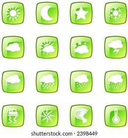 Green weather icons