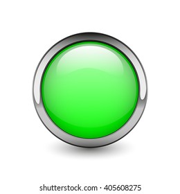 Single Blank Button Web Vector Stock Vector (royalty Free) 252151474