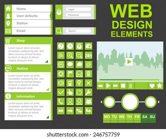 green web design elements