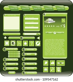 Green web elements