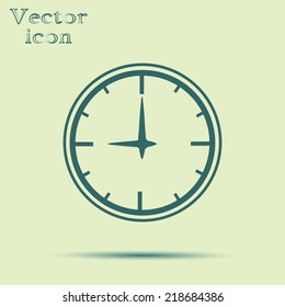 green web icon with shadow vector illustration