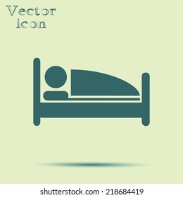 green web icon with shadow vector illustration