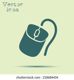 green web icon with shadow vector illustration