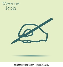 green web icon with shadow vector illustration