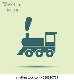 green web icon with shadow vector illustration