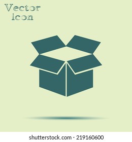 green web icon with shadow vector illustration 