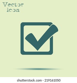 green web icon with shadow vector illustration 