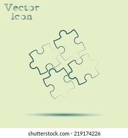green web icon with shadow vector illustration 