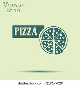 green web icon with shadow vector illustration 