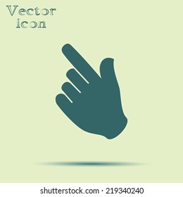 green web icon with shadow vector illustration 