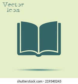 green web icon with shadow vector illustration 