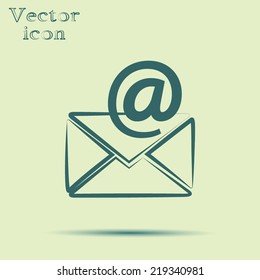 green web icon with shadow vector illustration 