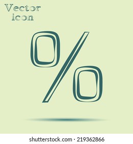 green web icon with shadow vector illustration