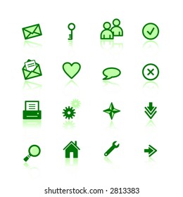 grüne Web-Symbole