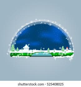 Green web site header. Christmas and New Year's elements. Design for menu bar, decoration website. Theme for online shopping on Winter Sales. Vector
