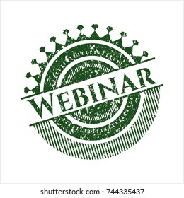 Green Webinar distressed rubber stamp