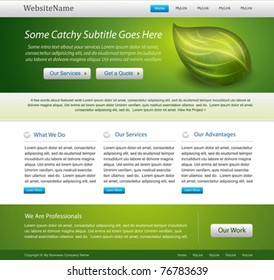 diseño editable de plantilla de sitio web verde