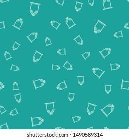 Green Wedding arch icon isolated seamless pattern on green background. Wedding decoration.  Vector Illustration