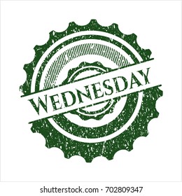 Green Wednesday distressed rubber grunge stamp