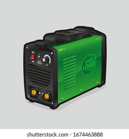 Green welding machine with switch and carrying strap